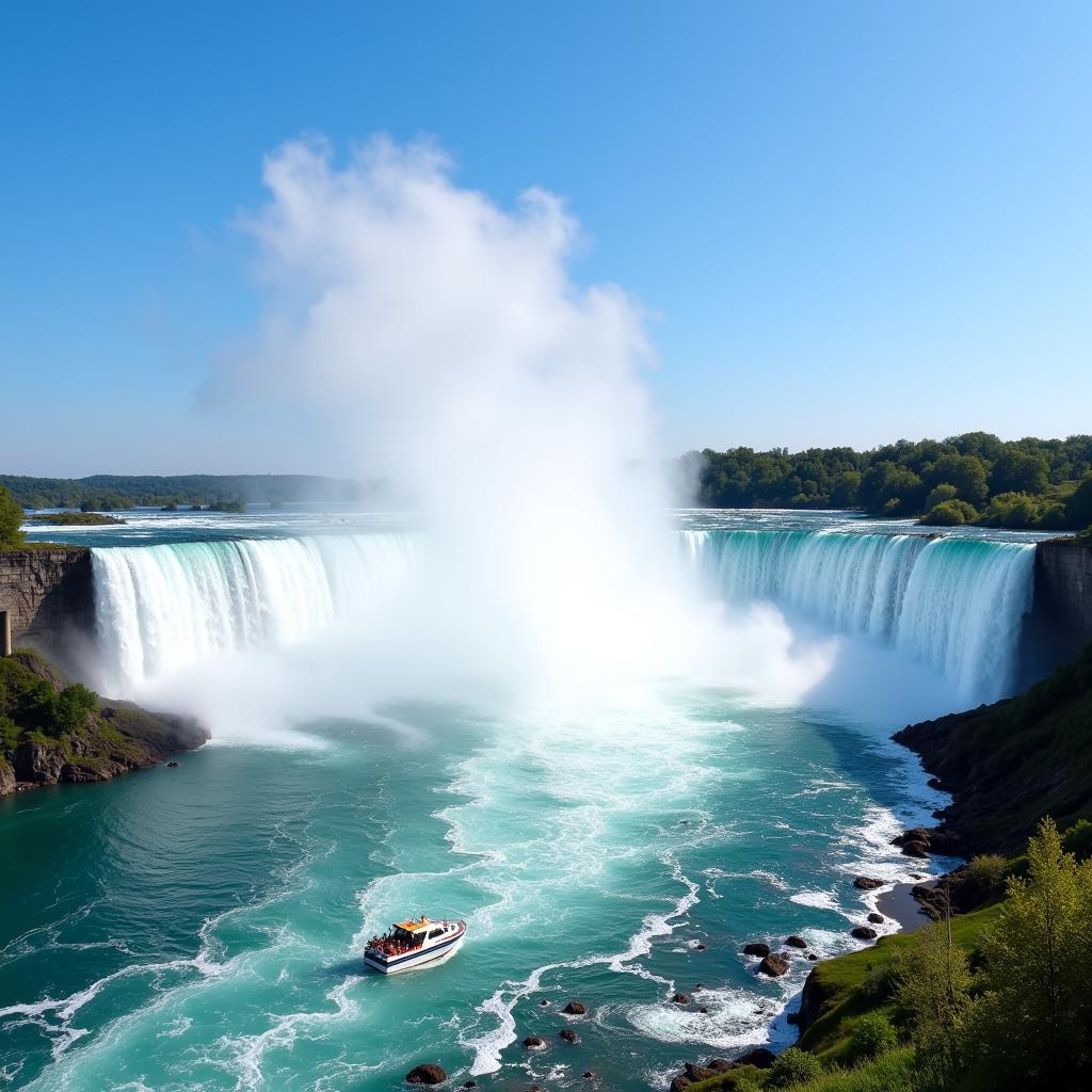 Thác Niagara hùng vĩ tại biên giới Canada và Mỹ