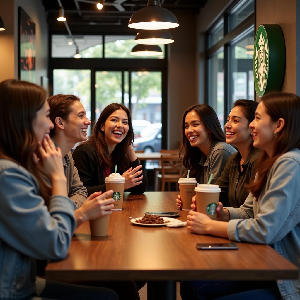 Gặp gỡ bạn bè tại Starbucks