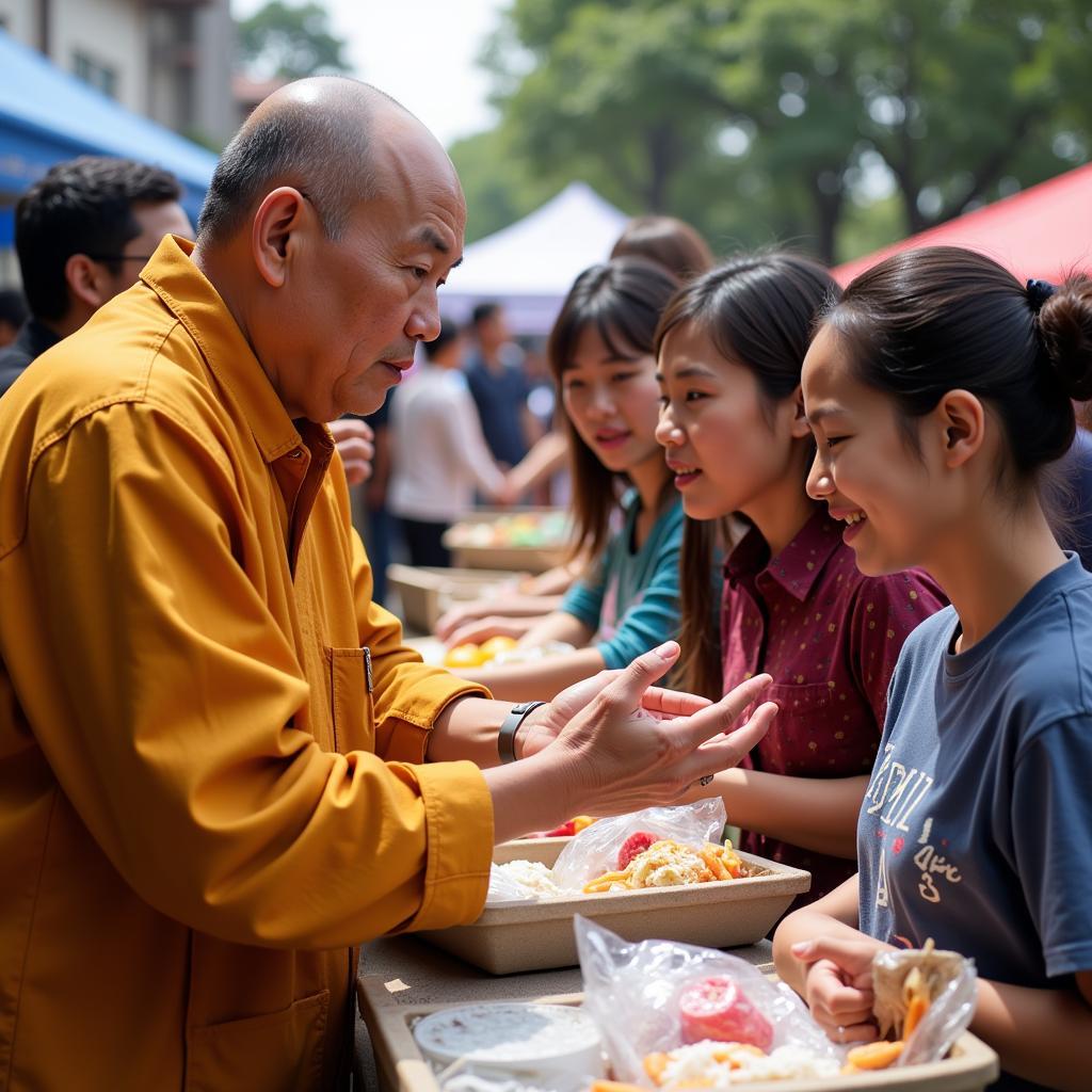 Thích Phước Đạt tham gia hoạt động từ thiện