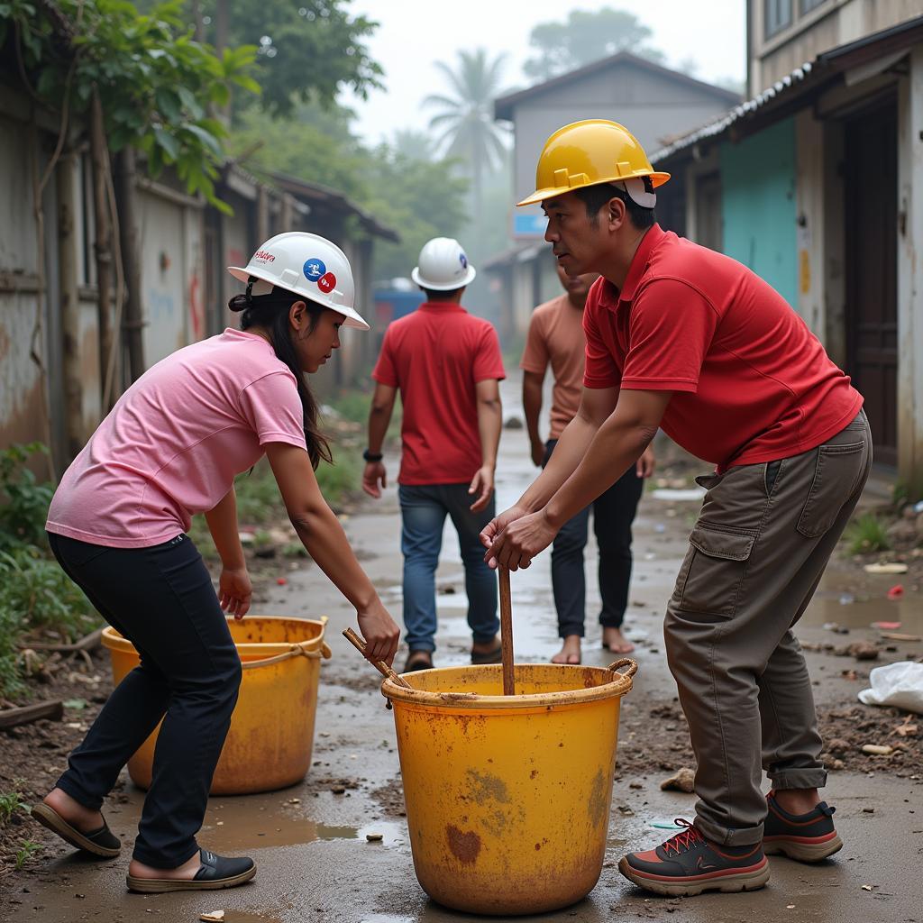 Hình ảnh minh họa tình đoàn kết của người Việt Nam