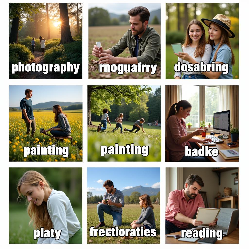 English vocabulary about hobbies