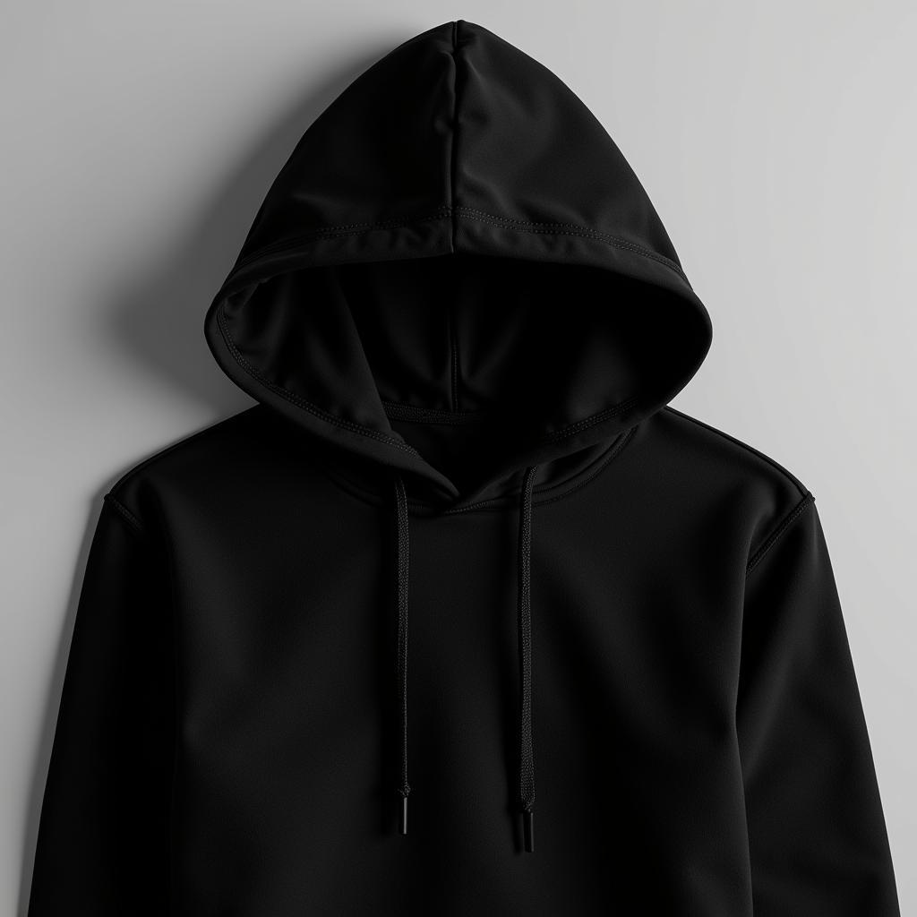 Áo khoác hoodie đen yêu thích của tôi