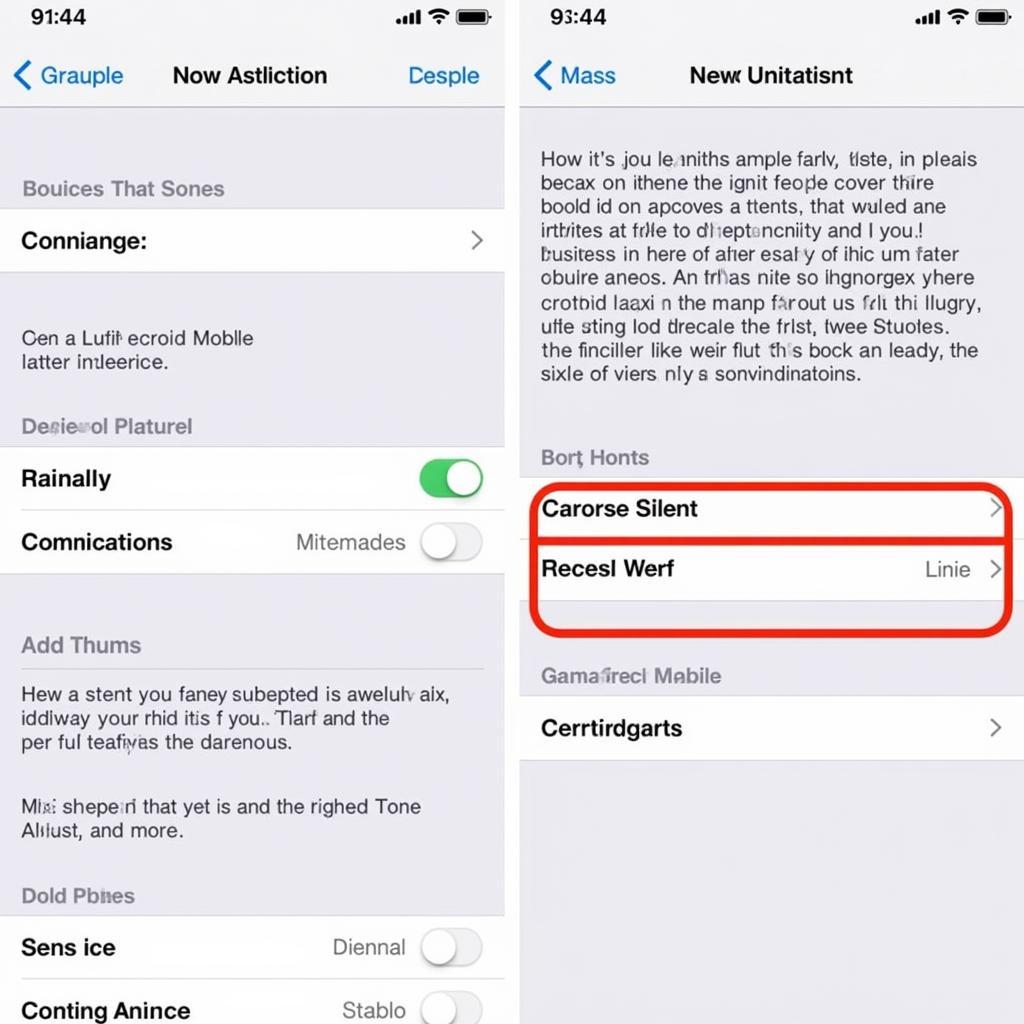 Các bước tắt tích nghi màn hình trên iOS 12 được minh họa bằng hình ảnh.