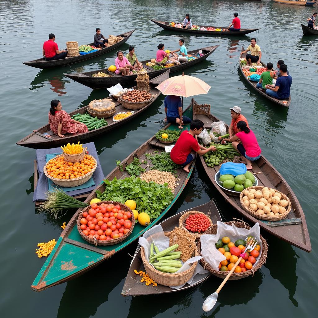 Chợ nổi Cái Răng Cần Thơ nhộn nhịp