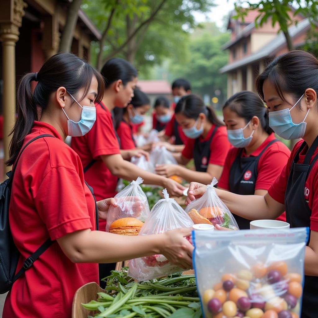 Các hoạt động từ thiện tại chùa Thiên Hưng Bình Định