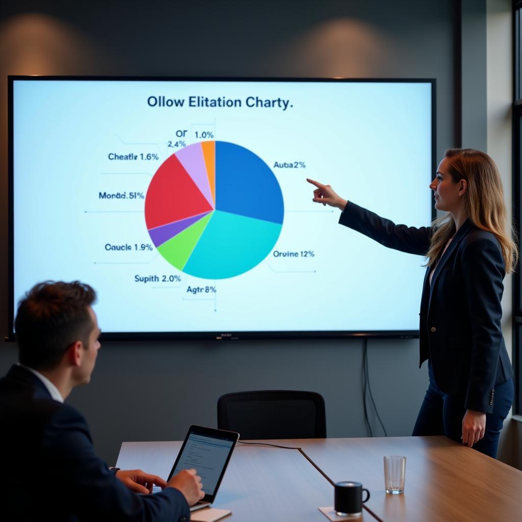 Explaining a pie chart in English