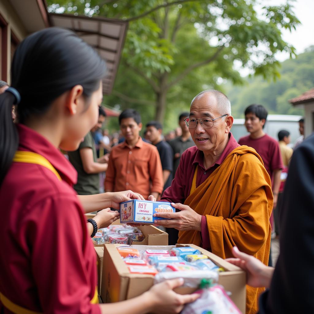 HT Thích Thiện Hoa tham gia hoạt động thiện nguyện