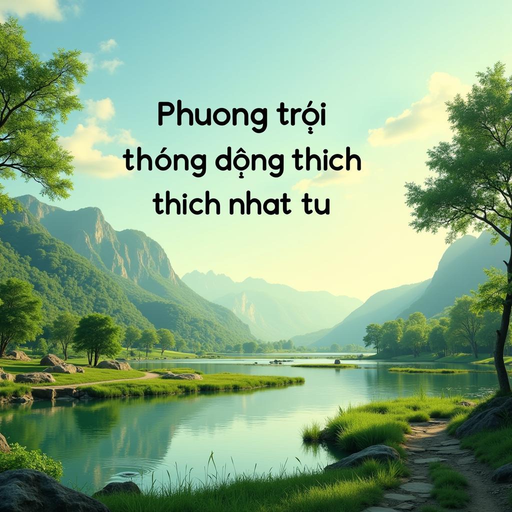 Hình ảnh thiên nhiên tươi đẹp, minh họa cho cụm từ "phương trời thong dong thích nhật từ"