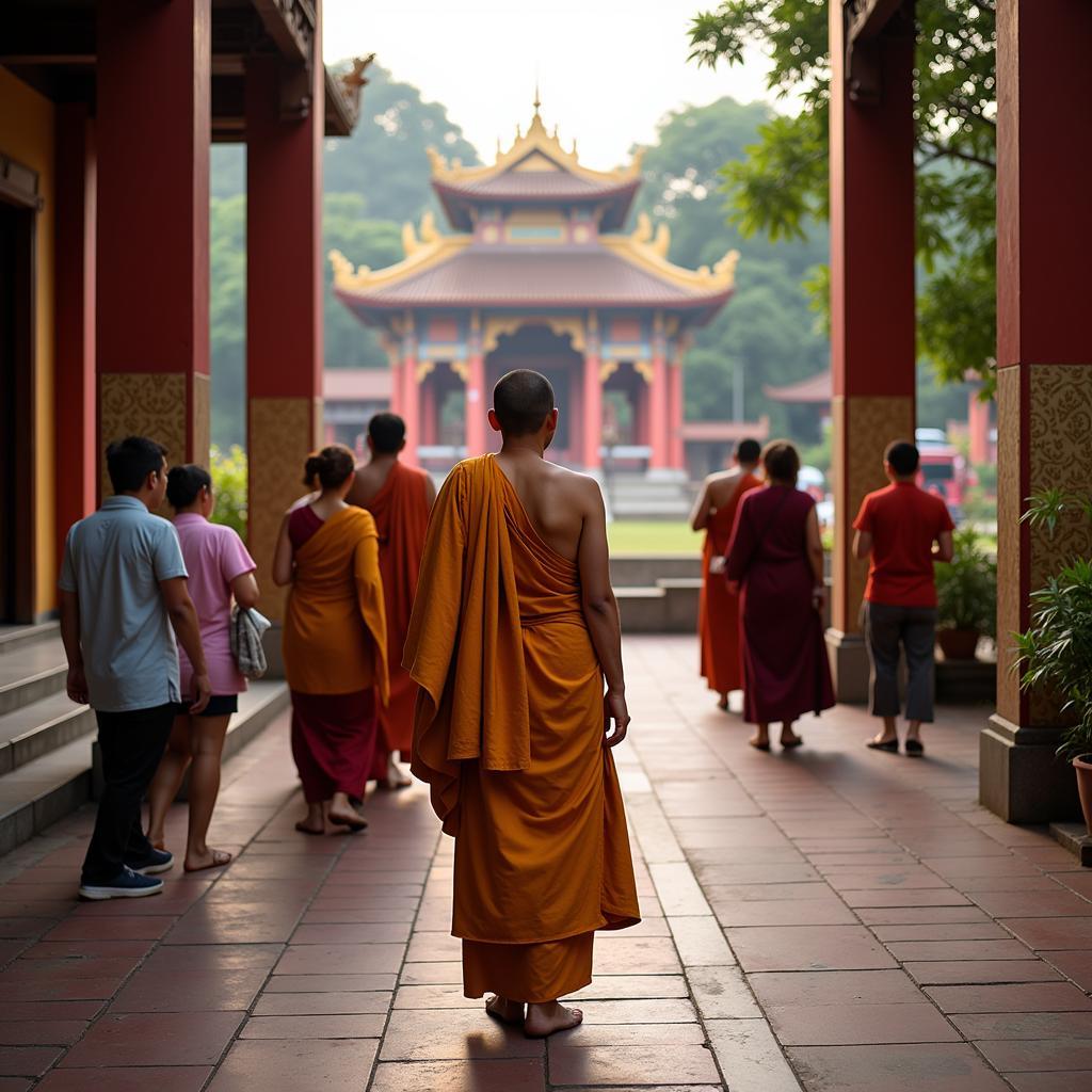 Thầy Thích Thanh Toàn tại Chùa Nga Hoàng