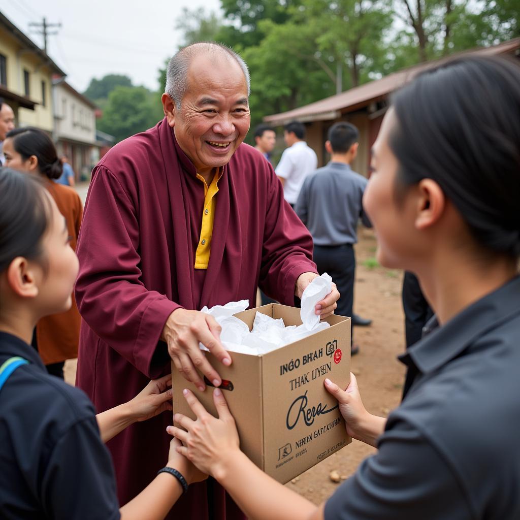 Thích Giác Nguyên tham gia hoạt động xã hội